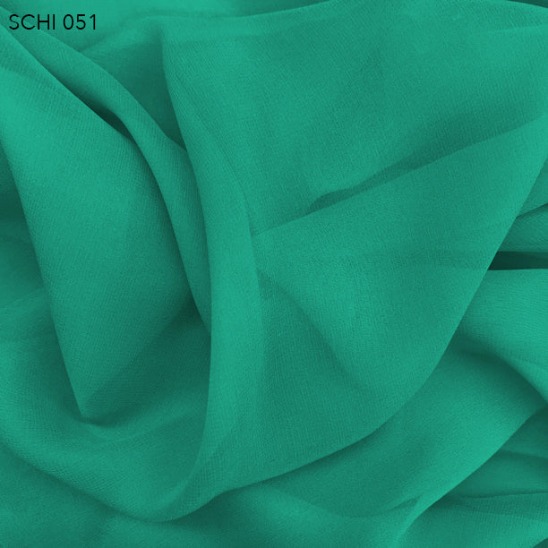 Silk Chiffon - Teal Green - Fabrics & Fabrics