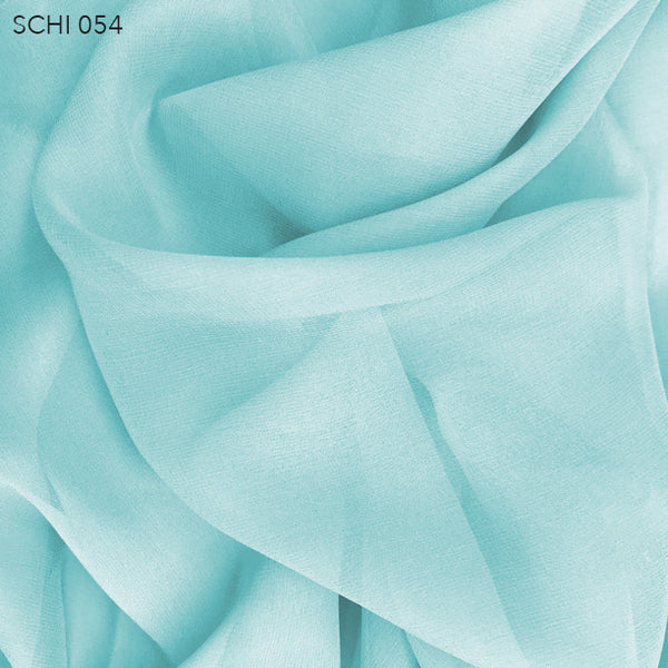 Clearwater Blue Silk Chiffon - Fabrics & Fabrics