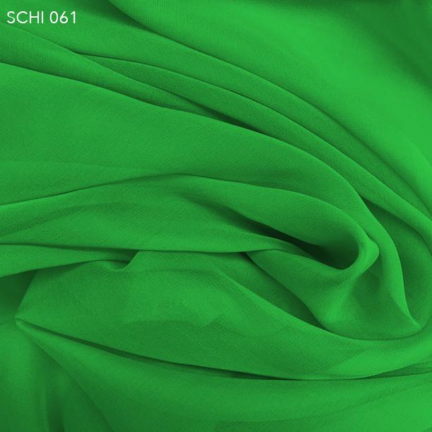Bright Green Silk Chiffon - Fabrics & Fabrics