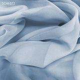 Misty Blue Silk Chiffon - Fabrics & Fabrics