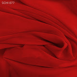 Silk Chiffon - Lipstick Red - Fabrics & Fabrics