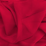 Silk Chiffon - Strawberry Red - Fabrics & Fabrics