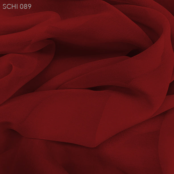 Silk Chiffon - Brick Red - Fabrics & Fabrics