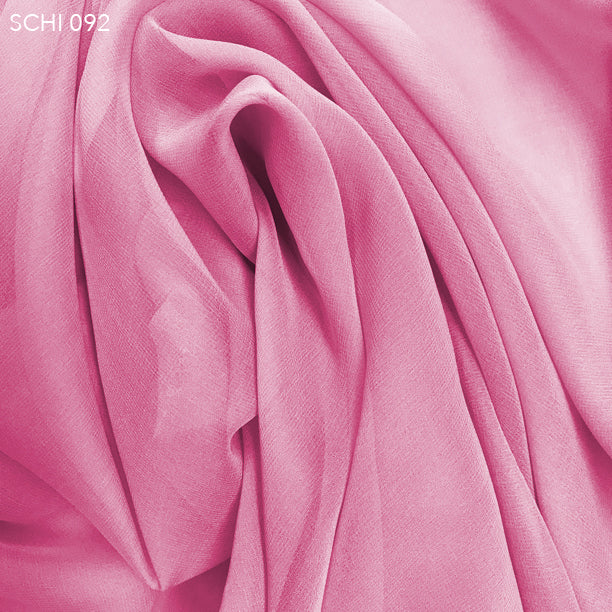 Bubblegum Pink Silk Chiffon - Fabrics & Fabrics