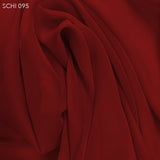Silk Chiffon - Burgundy - Fabrics & Fabrics
