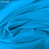 Dynamic Blue Silk Chiffon - Fabrics & Fabrics