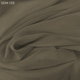 Silk Chiffon - Khaki Brown - Fabrics & Fabrics