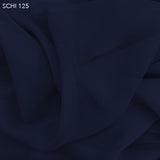 Navy Blue Silk Chiffon - Fabrics & Fabrics