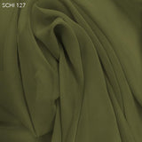 Khaki Green Silk Chiffon - Fabrics & Fabrics
