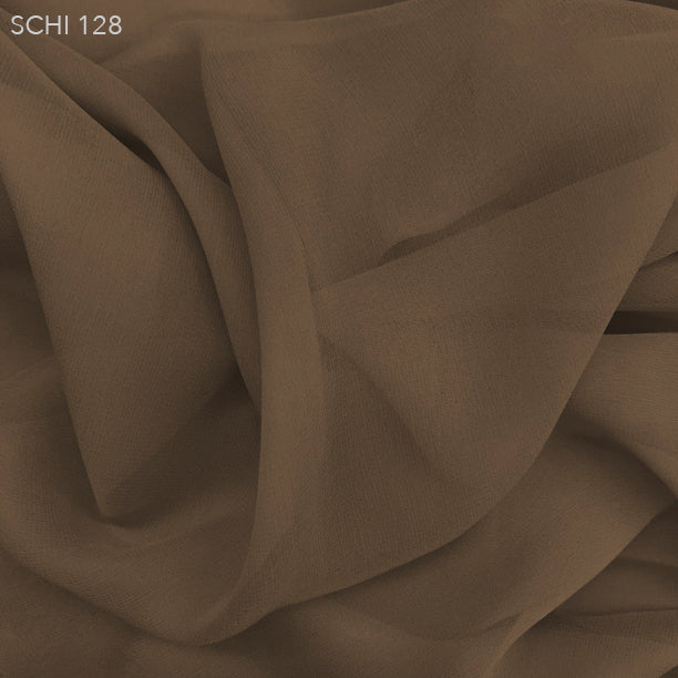 Silk Chiffon - Chocolate Powder - Fabrics & Fabrics