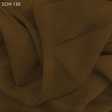 Caramel Brown Silk Chiffon  - Fabrics & Fabrics