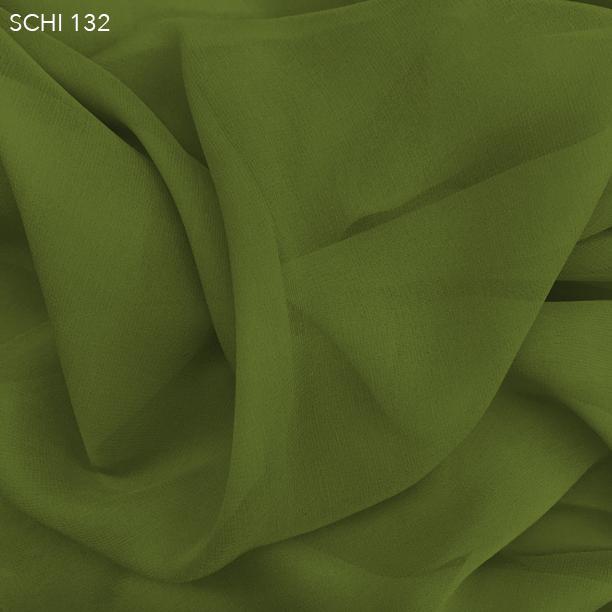 Pickle Green Silk Chiffon - Fabrics & Fabrics