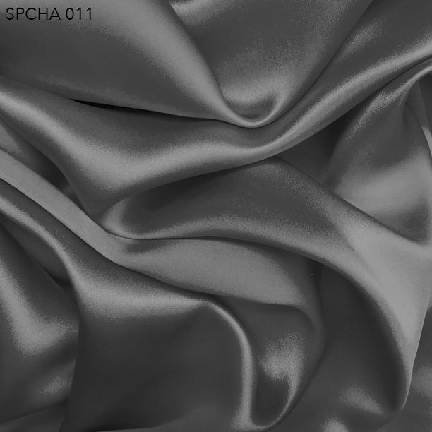 Steel Grey Silk Charmeuse - Fabrics & Fabrics