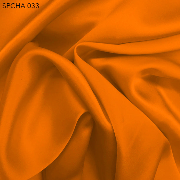 Silk Charmeuse - Citrus Orange - Fabrics & Fabrics