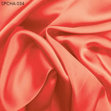 Silk Charmeuse - Coral Pink
