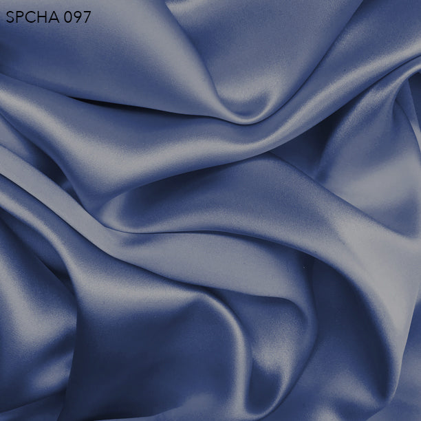 Silk Charmeuse - Stone Wash Blue - Fabrics & Fabrics