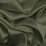 Silk Charmeuse - Khaki Green - Fabrics & Fabrics
