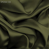 Silk Charmeuse - Olive Green - Fabrics & Fabrics