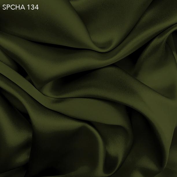 Pesto Green Silk Charmeuse - Fabrics & Fabrics