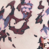 Abstract Floral Printed Silk Chiffon - Light Pink - Fabrics & Fabrics NY