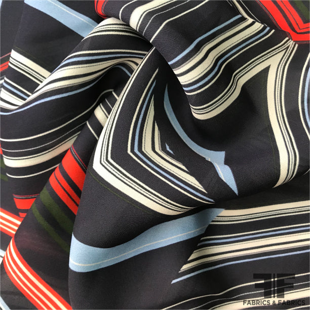 Striped Silk Georgette - Multicolor