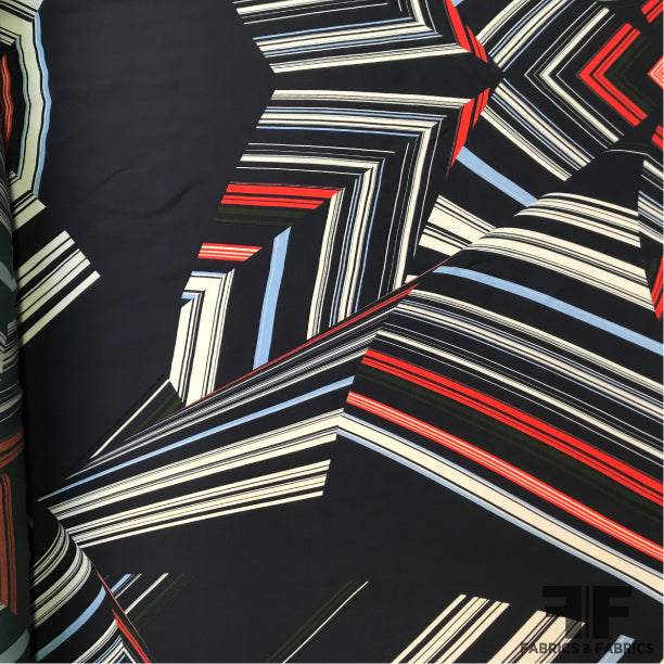 Striped Silk Georgette - Multicolor
