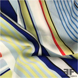 Striped Silk Georgette Panel - Multicolor