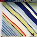 Striped Silk Georgette Panel - Multicolor
