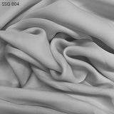 Grey Silk Georgette - Fabrics & Fabrics