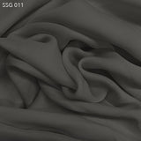 Steel Grey Silk Georgette - Fabrics & Fabrics