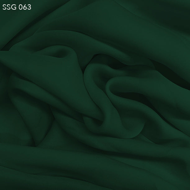 Silk Georgette - Hunter Green - Fabrics & Fabrics