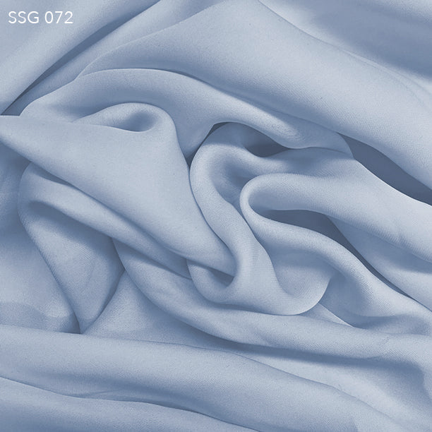 Silk Georgette - Misty Blue - Fabrics & Fabrics