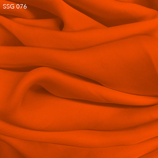Silk Georgette - Traffic Cone Orange - Fabrics & Fabrics