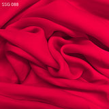 Silk Georgette - Strawberry Red - Fabrics & Fabrics