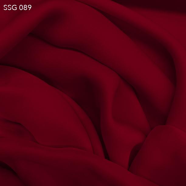 Red Silk Georgette - Fabrics & Fabrics