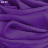 Silk Georgette - Purple Flower