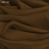 Caramel Brown Silk Georgette  - Fabrics & Fabrics