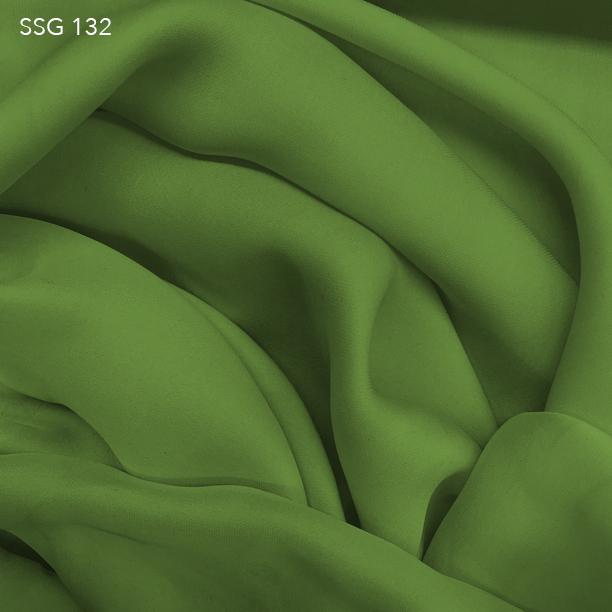 Pickle Green Silk Georgette - Fabrics & Fabrics