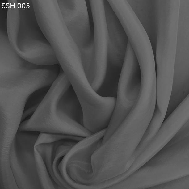 Grey Silk Habotai (China Silk) - Fabrics & Fabrics