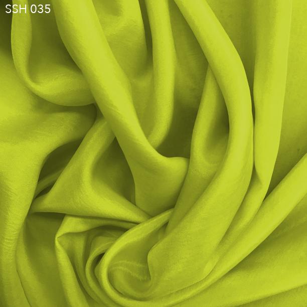 Yellow Green Silk Habotai (China Silk) - Fabrics & Fabrics