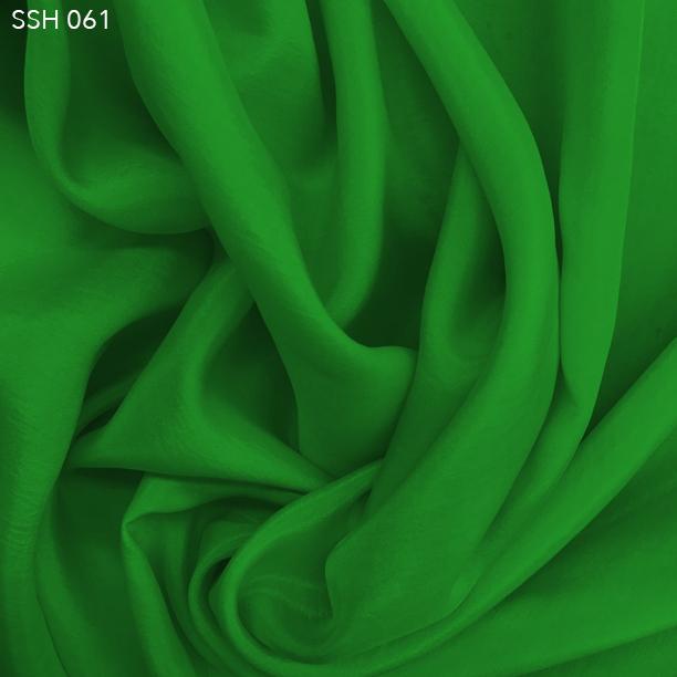 Bright Green Silk Habotai (China Silk) - Fabrics & Fabrics