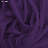 Purple Flower Silk Habotai (China Silk) - Fabrics & Fabrics