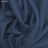 Stone Wash Blue Silk Habotai (China Silk) - Fabrics & Fabrics
