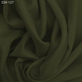 Khaki Green Silk Habotai (China Silk) - Fabrics & Fabrics