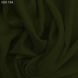 Pesto Green Silk Habotai (China Silk) - Fabrics & Fabrics