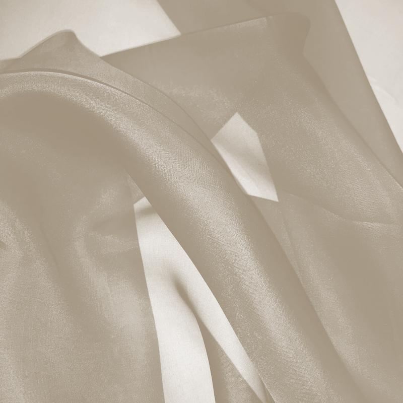 Beige Silk Organza fabric  - Fabrics & Fabrics
