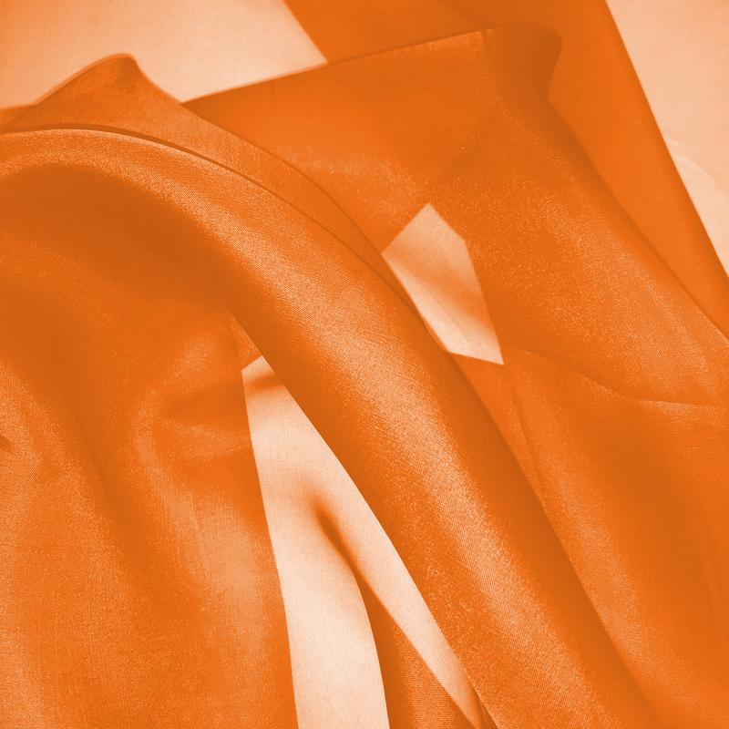 Mandarin Orange Silk Satin Face Organza Fabric main image 1