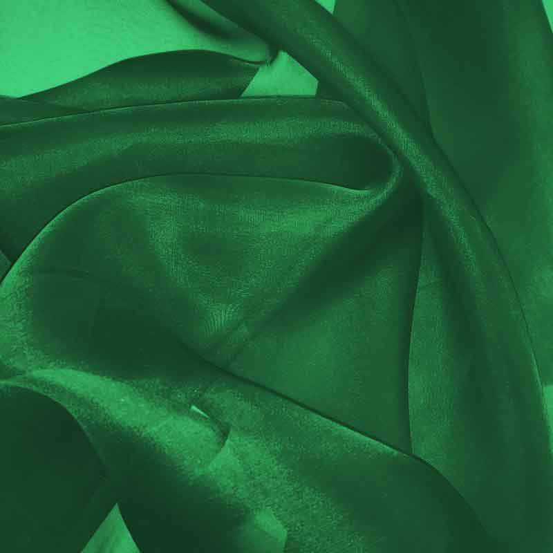 Pine Green Silk Organza Fabrics & Fabrics