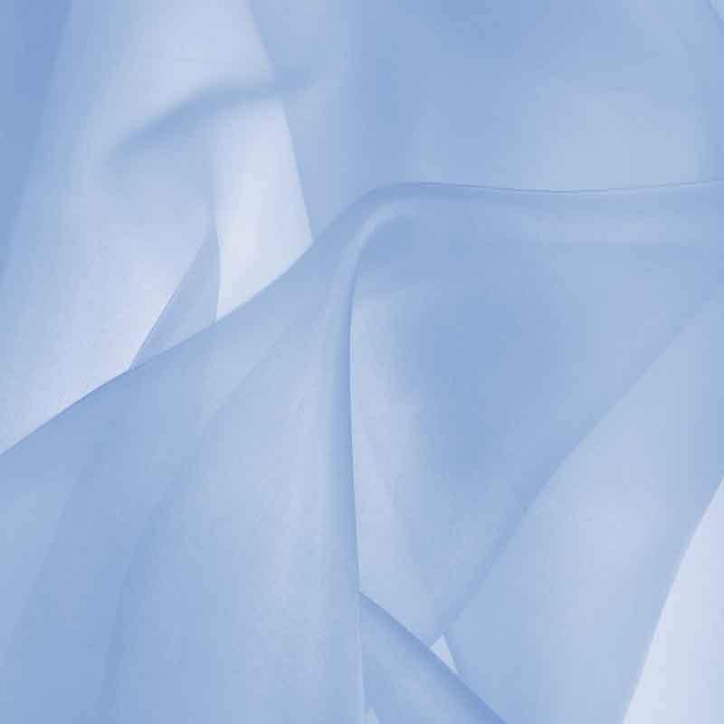 Misty Blue Silk Organza - Fabrics & Fabrics