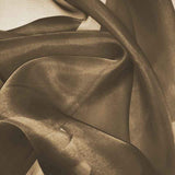 Hazelnut Brown Silk Organza fabric  - Fabrics & Fabrics